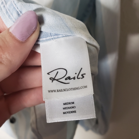 Rails Uli Lace Up Block Stripe Top - Picture 5 of 7